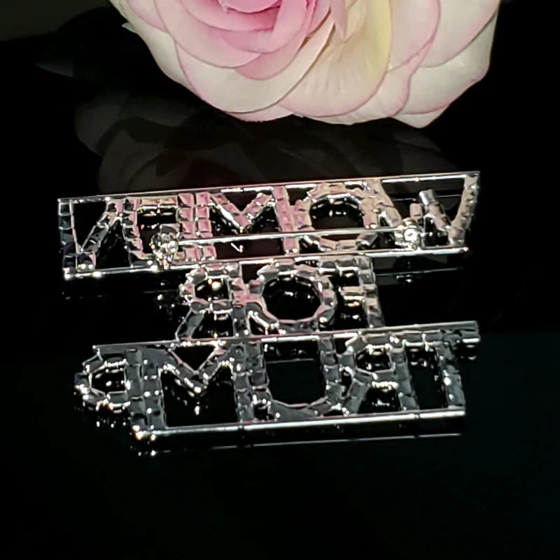 Handmade Word Brooch Pins "Women for Trump" Words Lapel Pins in Sliver Tone Rhinestone Jewelry&Accessories Unique Gift WHOLESALE