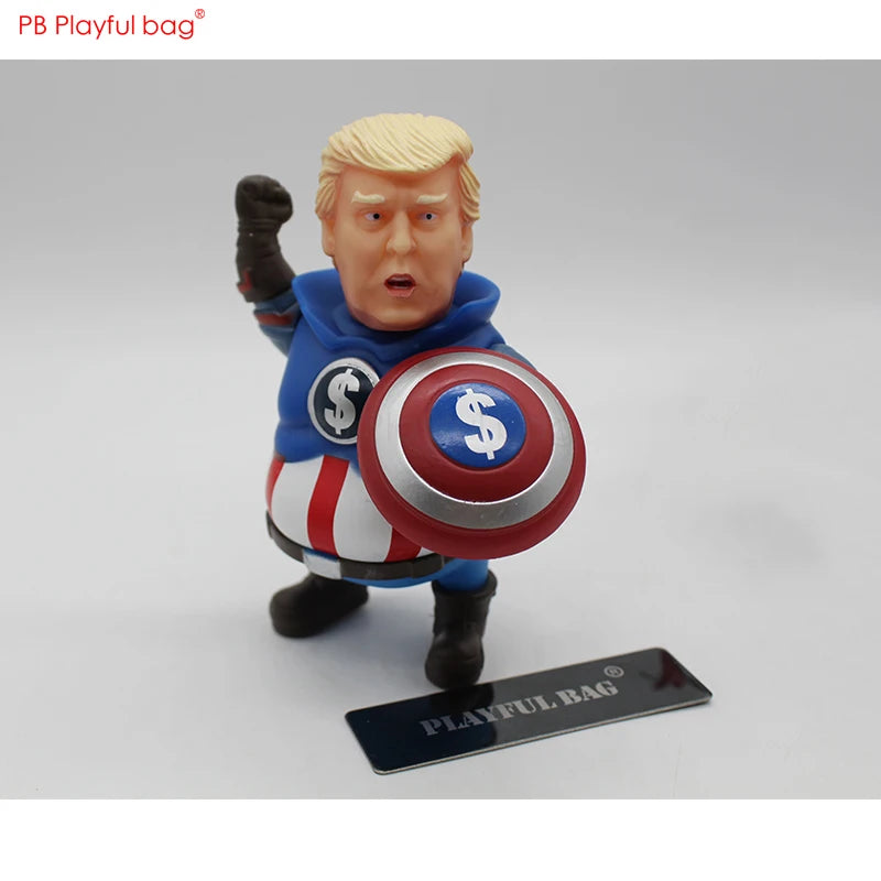 10CM Movable Trump cosplay PVC action figure Novelty action figure Super Hero collections Children doll toy Christmas gifts HC78