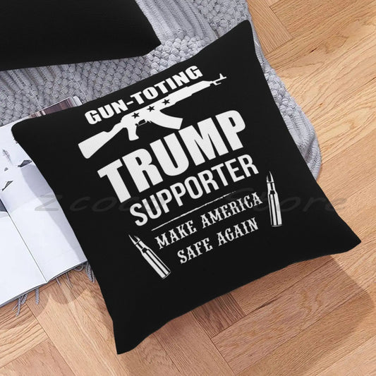 Donald Trump President Pro Guns 2Nd Amendment Great Gift Patriotic Veteran T-Shirts Personalized Diy Pattern Plush Linen Velvet
