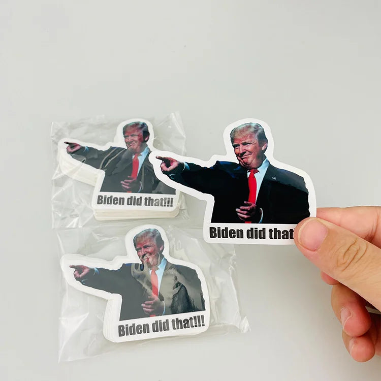 100 Pcs I Did That Biden Stickers, Joe Stickers That Left,Biden Humor Decals Bumper Reflective Waterproof Gas Laptop Window