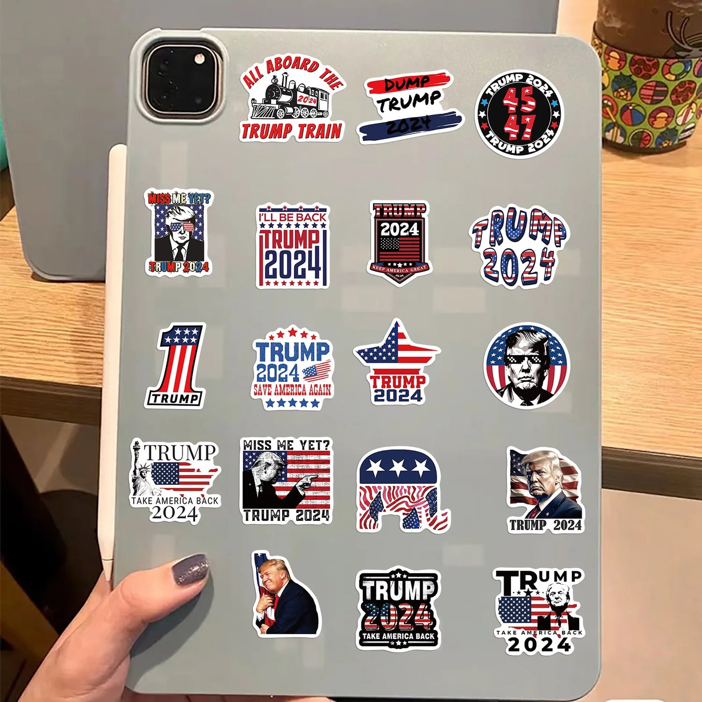 50pcs Donald Trump 2024 Stickers, Trump Decal for Laptop, Phone, Car, Water Bottle