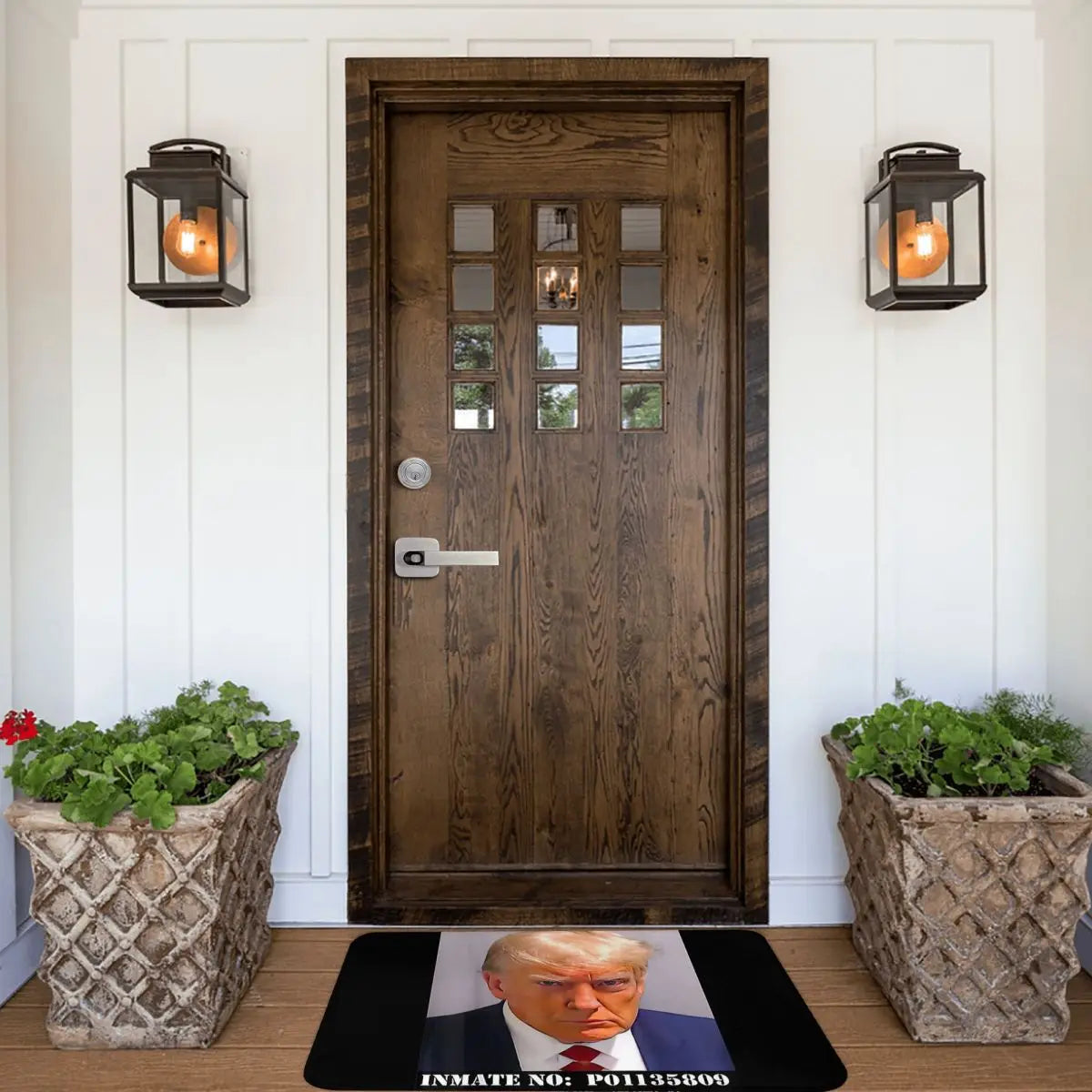 Trump Never Surrender Doormat Rug Carpet Mat Footpad Polyester Anti-slip Sand Scraping Entrance Kitchen Bedroom Balcony Toilet
