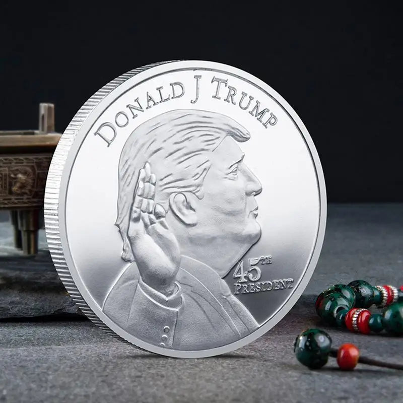 Trump 2024 Coin US President Donald-Trump Liberty Commemorative Coin Gold Silver Plated 2024 Trump Coin Souvenirs And Gifts