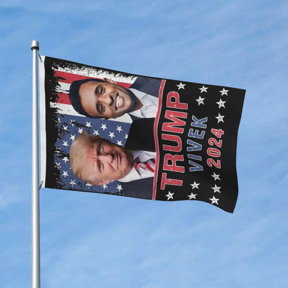 Trump And Vivek Ramaswamy Flag Vivid Color Indoor Outdoor Banner 2024 US Presidential Election Home Room Dorm Wall Decor