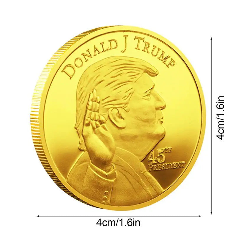 Trump 2024 Coin US President Donald-Trump Liberty Commemorative Coin Gold Silver Plated 2024 Trump Coin Souvenirs And Gifts