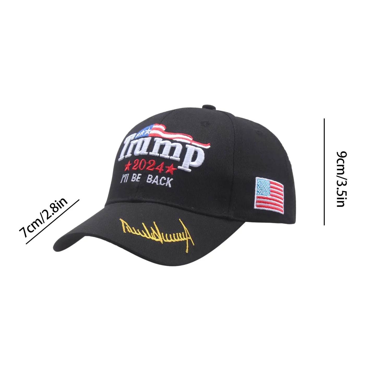 Stylish Donald Trump 2024 Cap USA Baseball Caps Keep America Great Rebound President Hat Embroidery Fashion Unisex Sunshade Hat