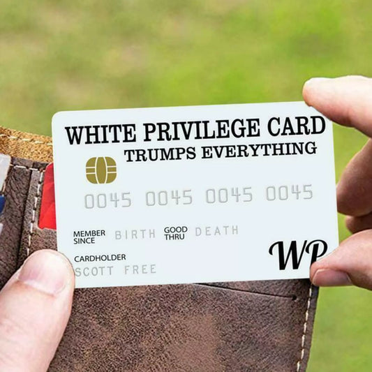 1PC Success Collectable Novelty Gag White Privilege Card Official Race Card Trumps Everything Credit Card