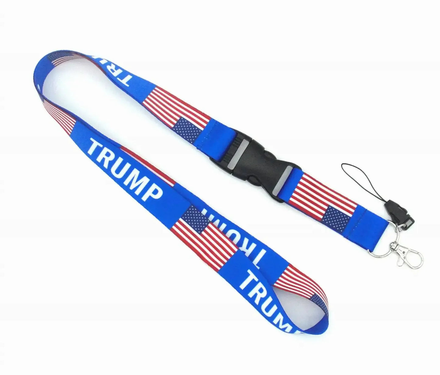 Wholesale 5/10/20/50Pcs TRUMP Lanyard Print Neck Strap Necklace Double Side American Flag USA Supporters Key Phone ID Tag Holder