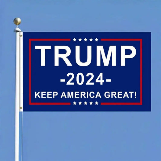 Trump Banner Trump 2024 Campaign Flags President Usa Flags Keep America Great with Neat Sewn Design for Donald Trump Supporters