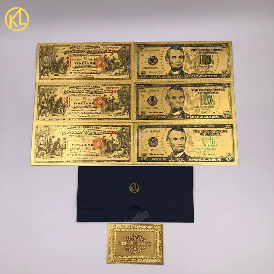 6pcs/lot Trump Usd Unique America One Million Dollar Gold Foil Plated Banknote Plastic Money Gifts For Christmas Halloween