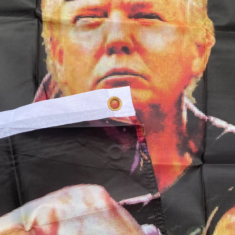 xvggdg custom flag   90*150cm  Creative Trump Gun Pattern American Flag Trump Tank Flag Trump Hanging Flag Trump Flag