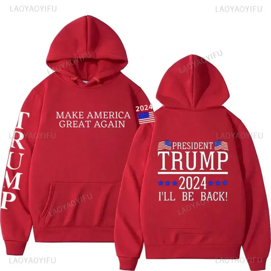 Make America Great again Trump Printed Hoodies 2024 Trump Election Man Streetwear Keep A Merica Great Trump 2024 Sweatshirts