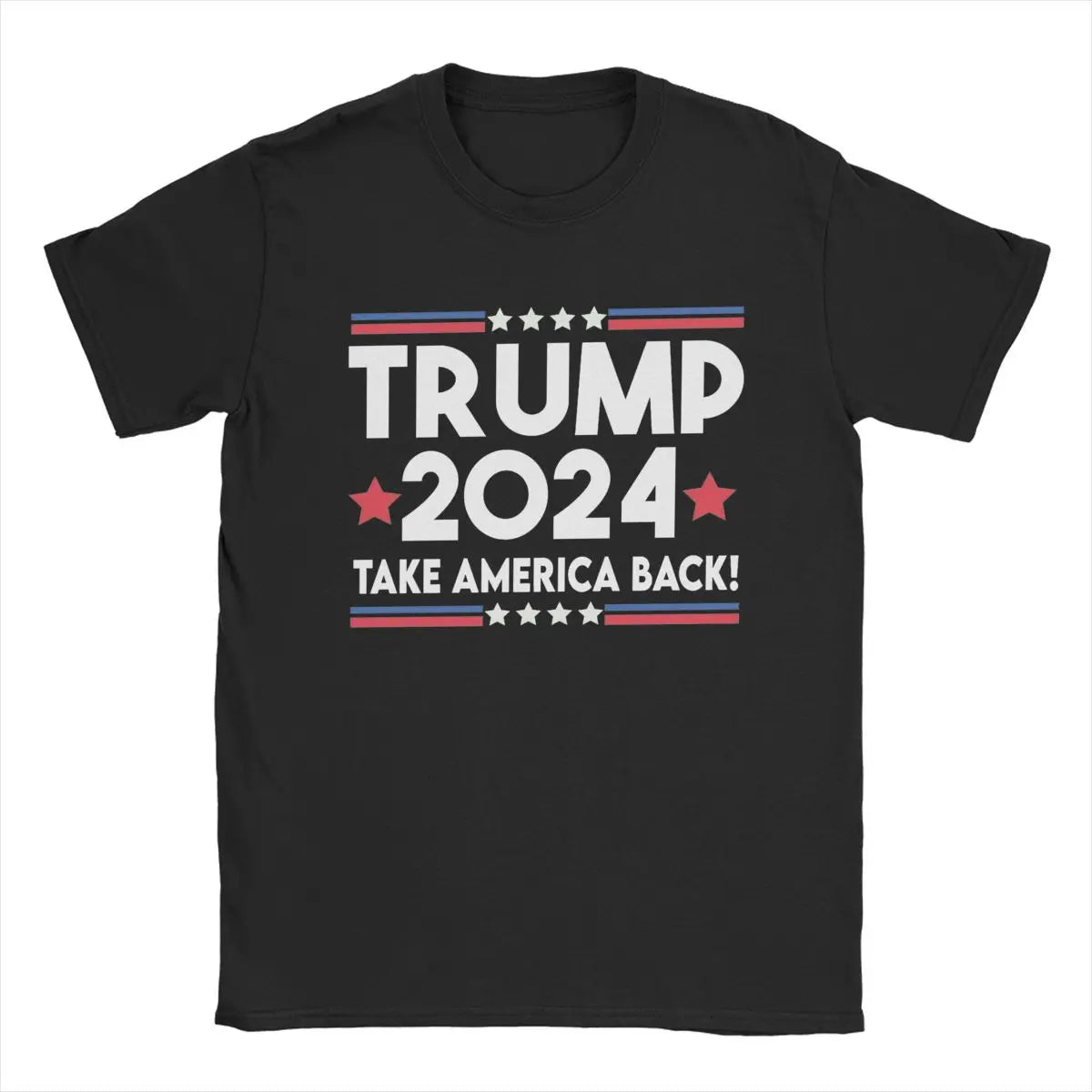 Trump 2024 Make Take America Back Men's T Shirts Funny Tees Short Sleeve Round Neck T-Shirt Pure Cotton Party Tops