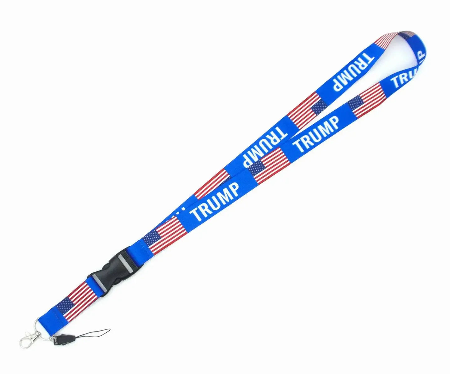 Wholesale 5/10/20/50Pcs TRUMP Lanyard Print Neck Strap Necklace Double Side American Flag USA Supporters Key Phone ID Tag Holder