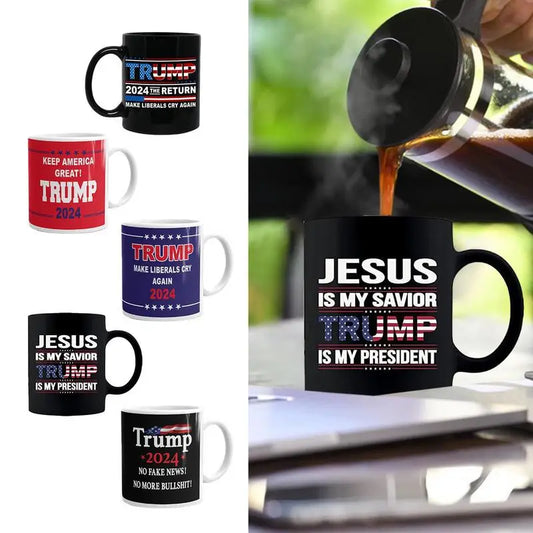 350ml Trump Mug Ceramic Coffee Tea Mug Unique Gift Mugs Donald Trump 2024 Campaign Mug Gift Drinkware Gift
