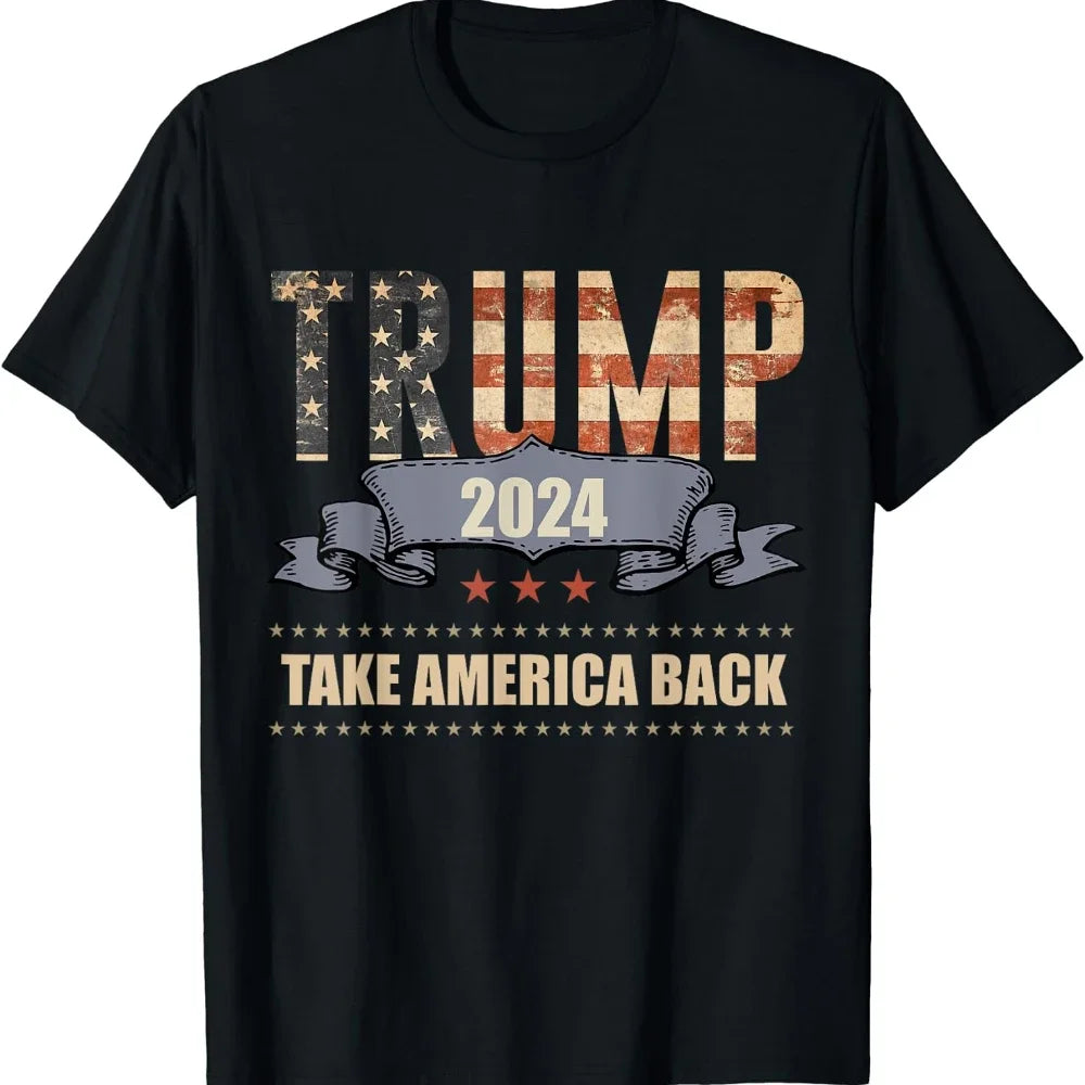 Pro Republican VOTE TRUMP 2024 We The People Have Had Enough Tees Trump 2024 Take America Back American Flag Trump 2024 T-Shirt