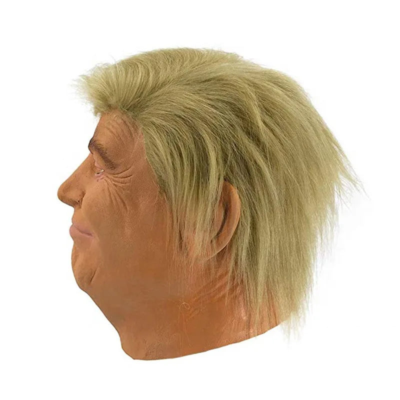 Trump Latex Full Head Face Human Mask for Mask Festival Halloween Easter Costume Party Donald Trump Presidential Cosplay Fans