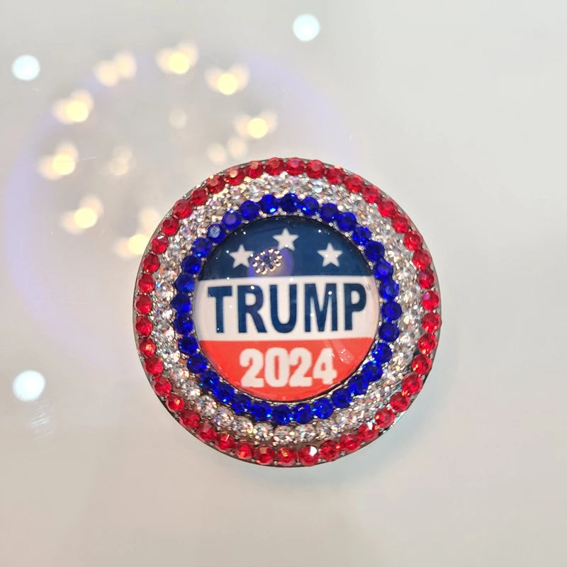 Trump 2024 Brooch Pins Save America Again Red Blue Lapel Pin Shirt Bag Badge Decoration