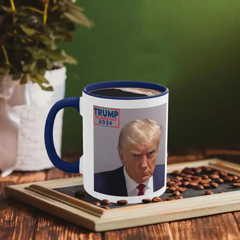 Trump 2024 Mug Keep America Great Ceramic Coffee Cup Donald Trum p Mugshot Funny Novelty Coffee Mug For Fans Trump Mug Shot