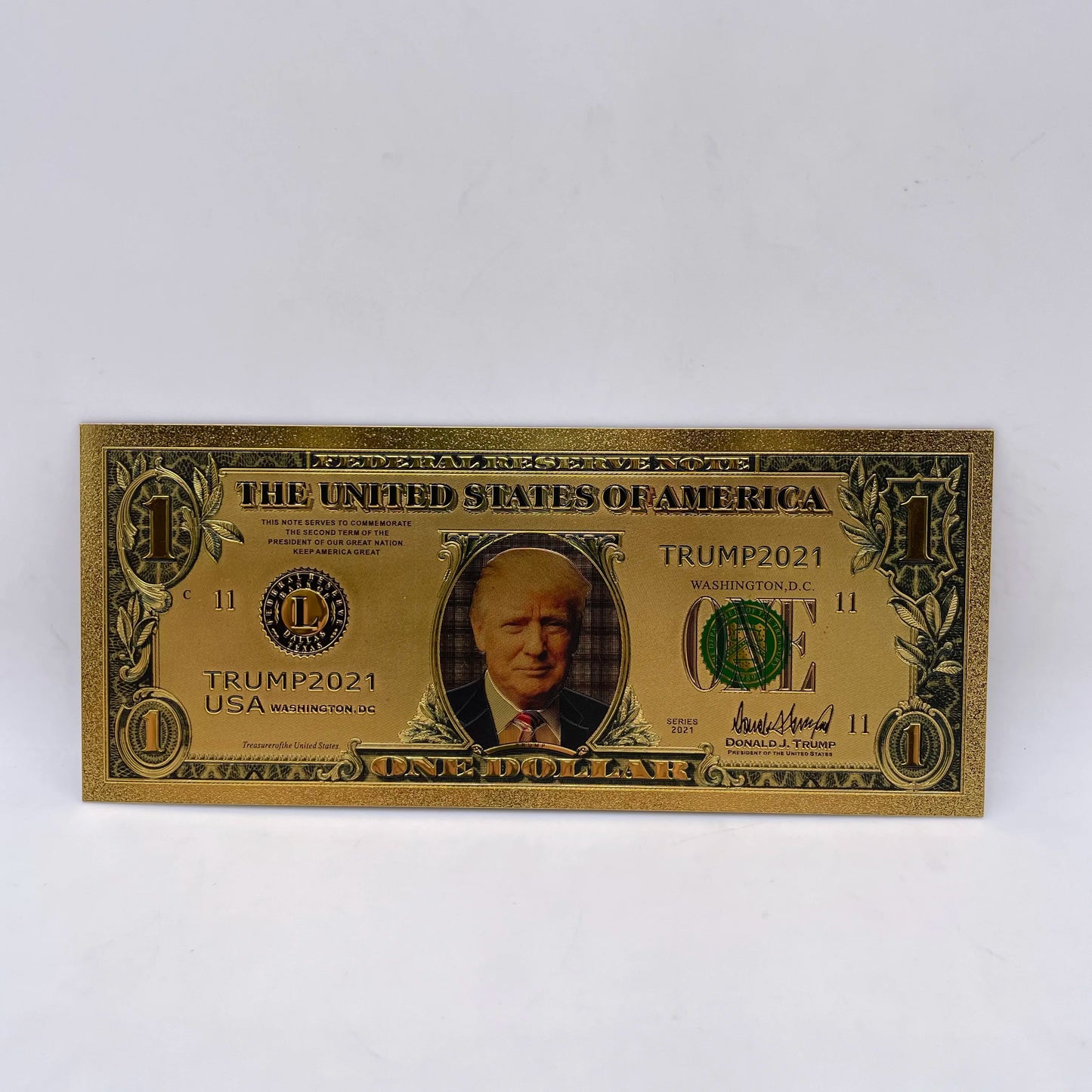 24k Color Gold Banknote Donald Trump Gold Plated $1000 US Commemorative Banknote Golden Tickets Home Decor Gifts for Collection