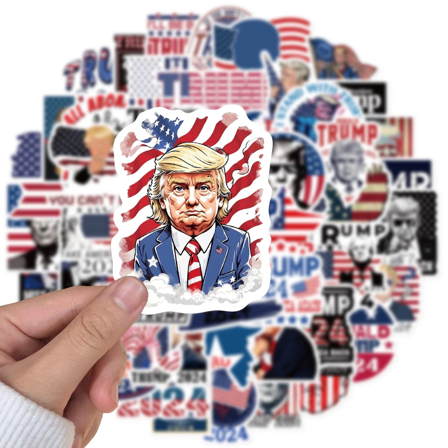 10/50PCS Funny Cartoon Trump Stickers Decorative DIY Phone Computer Laptop Motorcycle Waterproof Graffiti Sticker Packs