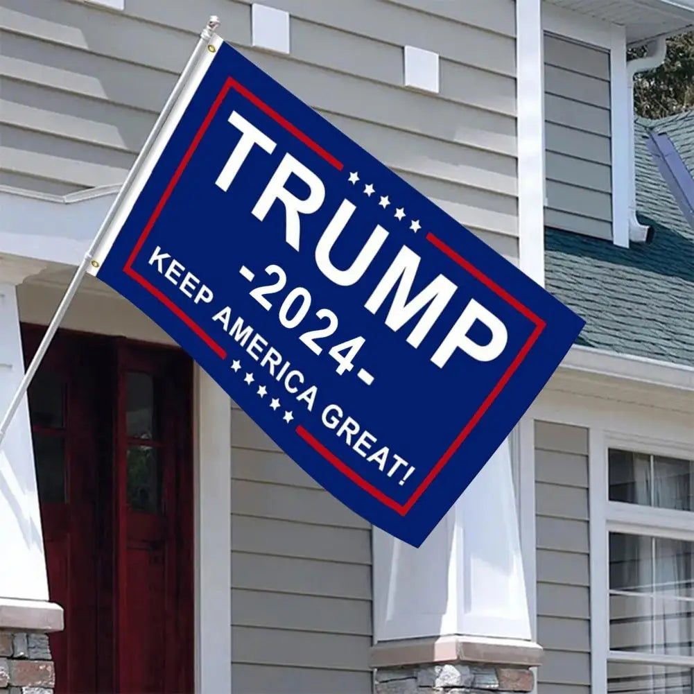 Neatly Sewn Flag 90x150cm Trump 2024 Flag Keep America Great President Usa Campaign Flag Neatly Sewn Blue Donald for President