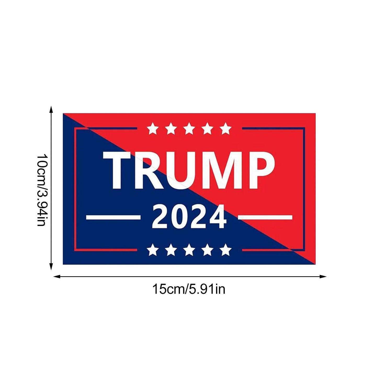 10pcs 2024 Trump Sticker Make America Great Again Reflective Vinyl Funny Bumper Sticker Presidential Election For Car Decor