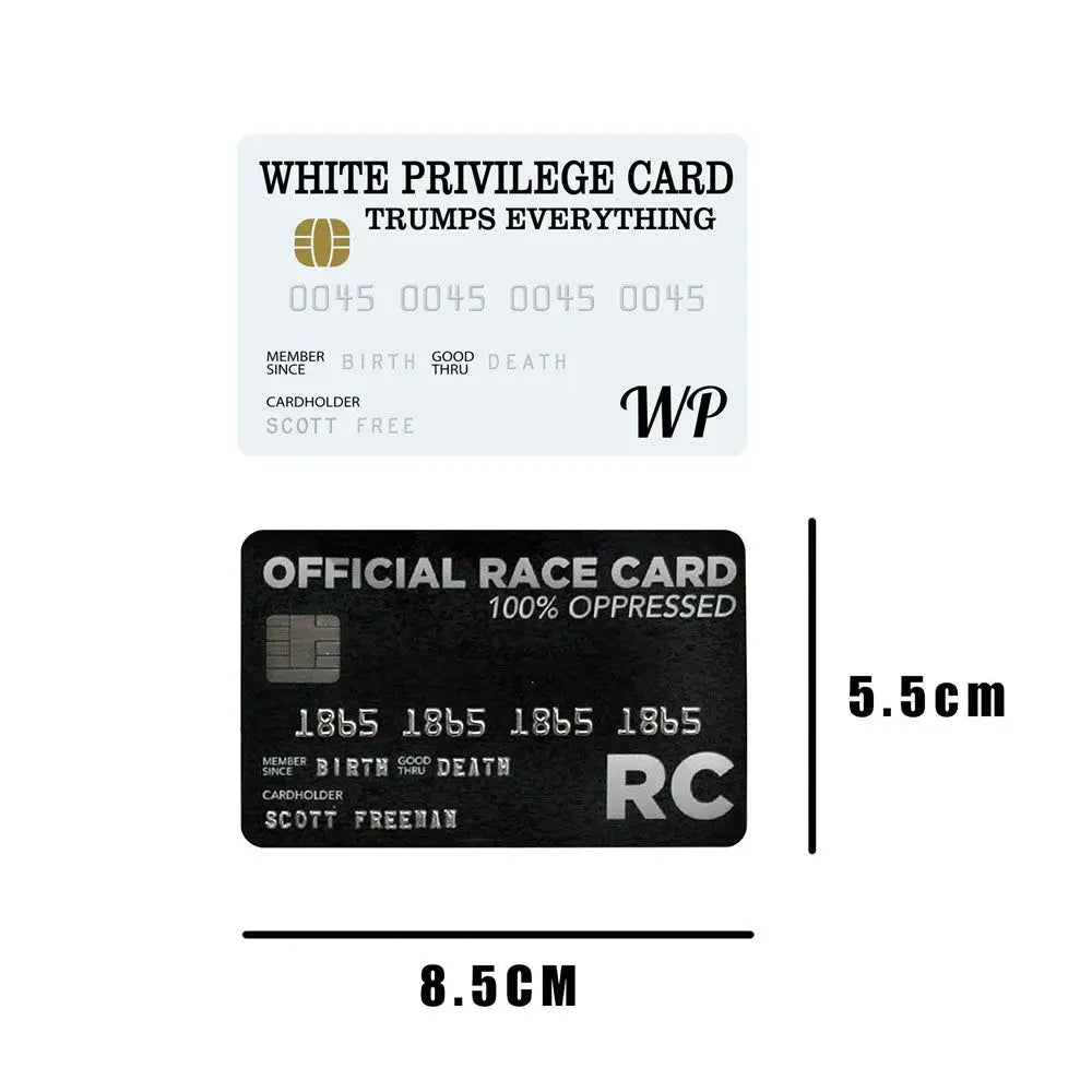 1PC Success Collectable Novelty Gag White Privilege Card Official Race Card Trumps Everything Credit Card