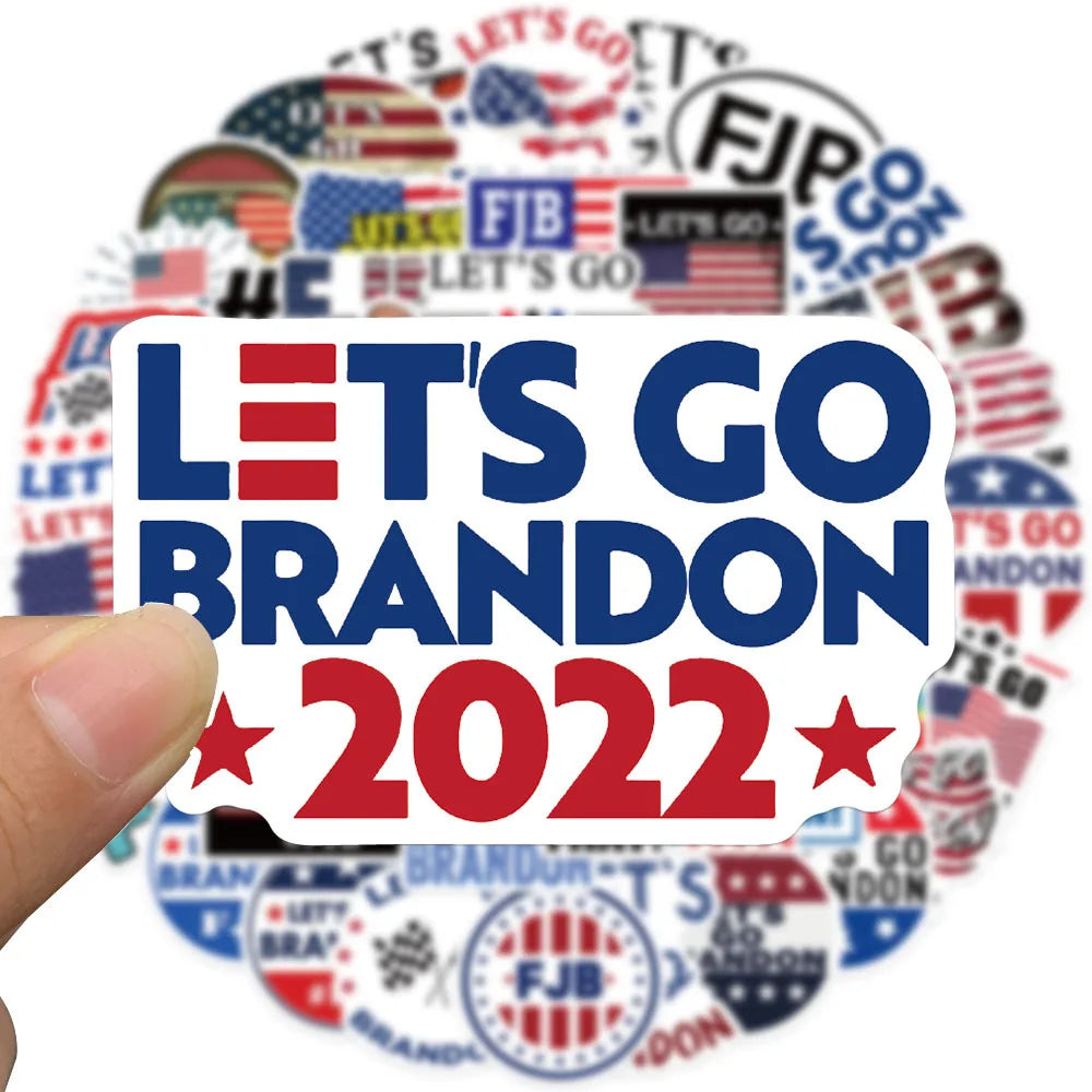 10/30/50pcs Joe Biden America President Stickers Let's Go Brando  Biden Creative Cartoon Sticker Laptop Diy Decal Decor Stickers