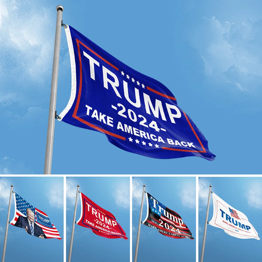 Donald Trump 2024 Flag Take American Back 3ft x 5ft Polyester Banner Flying 90* 150cm Fine Sewing Custom Outdoor Indoor