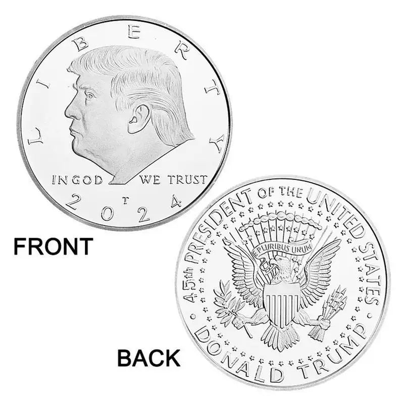 New 2024 America President Trump Commemorative Coins Collection Crafts US Style Badge Home Decoration Souvenirs Coins Gift